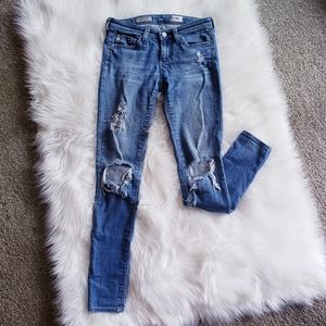 AG Super Skinny Distressed Jean
